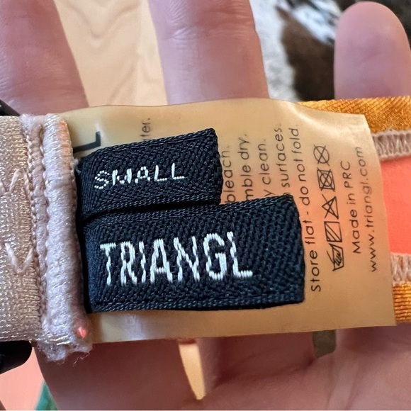 TRIANGL Two Piece Floral Tropical Navy Bikini Size Small - Picture 5 of 12